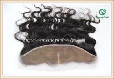 China Brazilian virgin hair lace frontal 13''x4'' ,natural color body wave 10''-24''L hairpiece for sale