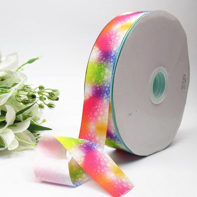 China Starry sky Clound Gift Flower Wrapping DIY Hair accessories Gift Printed Ribbon for sale