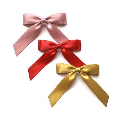 China Free sample Pre-Made Self Adhesive Satin Ribbon Gift Bow For Gift Decorative for sale