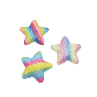 China 4.8cm Rianbow pattern Handmade Hair accessories DIY Material Decorative Star for sale