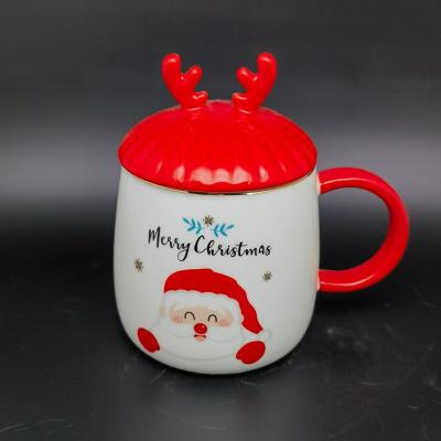 China Non Reverse OEM ODM Custom Hand Paint Santa Cups Manufacturer Christmas Ceramic Coffee Mugs Factory for sale