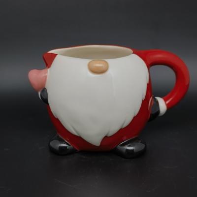 China OEM Non Reverse Custom Hand Paint Santa Cups Manufacturer Handmade Christmas Ceramic Coffee Mugs for sale