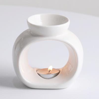 China OEM Home Oil Burner Porcelain Wax Melt AROMATIC Custom Essential Oil Burner Ceramic Wax Burner For Decoration for sale