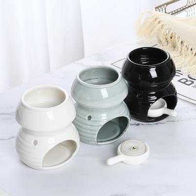 China AROMATIC Custom Color Ceramic Bowl Fragrance Top Melt Wax Burner OEM Oil Burner Ceramic Wax Burner For Home Decoration for sale