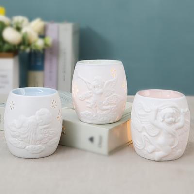 China AROMATIC Custom Color Ceramic Bowl Fragrance Top Melt Wax Burner OEM Oil Burner Ceramic Wax Burner For Home Decoration for sale