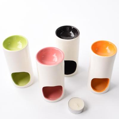 China AROMATIC OEM Custom Ceramic Wax Melt Burner Color Top Bowl Fragrance Ceramic Oil Burner Wax Burner For Home Decoration for sale