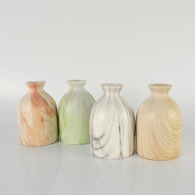 China Keeping Air Fresh OEM Custom Marble Surface Porcelain Reed Diffusers Fragrance Diffuser Ceramic Reed Diffuser Bottle for sale