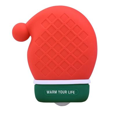 China Creative Cute Portable Christmas Hand Warmer With Water Cold And Hot Christmas Warm Hat Water Bottle Silicone Compress Water Bottle for sale