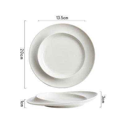 China Viable Creative Household Ceramic Dumpling Wind Insist Dish Plate Tableware Pasta Dish Breakfast Navigation Dish for sale