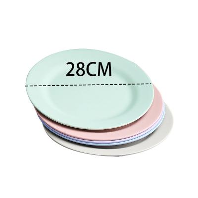 China Creative Home Disposable Dish Nordic Cute Anti-fall Fruit Straw Wheat Style Anti-scalding Plastic Dinner Dishes for sale