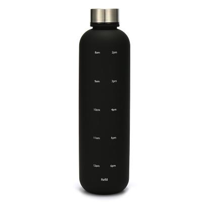 China 32oz Group Date Time Reusable Water Bottle BPA Free Mouth Motivational Reusable Small Bottle for sale