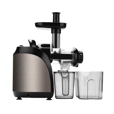 China Horizontal Slow Juicer , Low Speed ​​Cold Press Juicer With DC Motor 150W Black Color Horizontal Type 80rpm Juicer for sale