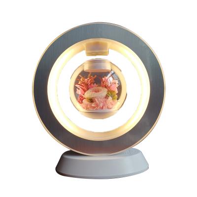 China Night Lamp 2021 New Design Lamp Floating Flower Decoration Preserved Glass Lamp Led for sale