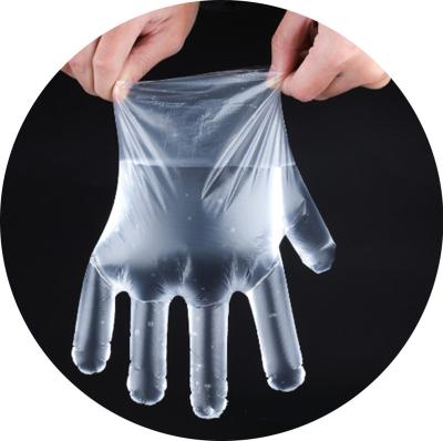 China Food Serving New Disposable Plastic PE Folded Gloves Convenient Food Grade Gloves for sale