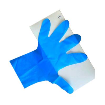 China Food Serving Powder 100pcs/box Tape Free Disposable Plastic Gloves Cleaning Waterproof PE Glove Kitchen for sale