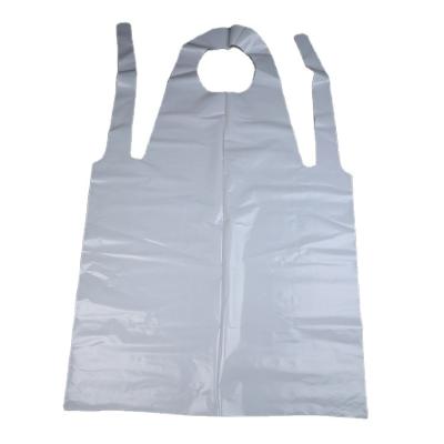 China High Quality Plastic Apron Kitchen PE/HDPE/LDPE Smooth Or Embossed White Plastic Disposable Aprons For Cleaning for sale