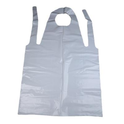 China Factory Price White/Transparent Waterproof Smooth Or Embossed PE Disposable Apron For Household And Restaurants 100PCS/BAG for sale