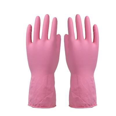 China Dishwashing Household Cleaning Latex Gloves Dish Long Rubber Gloves Washing Gloves Pink for sale