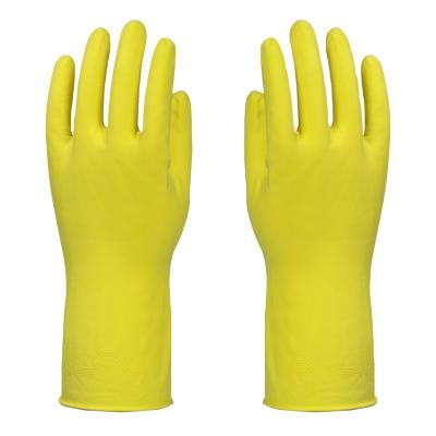 China Dishwashing Household Latex Cleaning Gloves Washing Gloves Rubber Long Gloves Yellow for sale