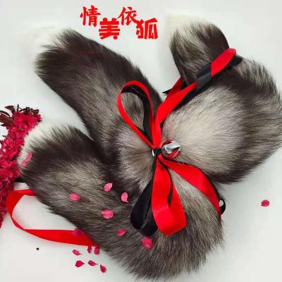 China Adult Sex Toy Multicolor Anal Plug Real Game Three Stainless Fox Tail Butt Plug Cosplay Metal Butt Plug Toys for sale