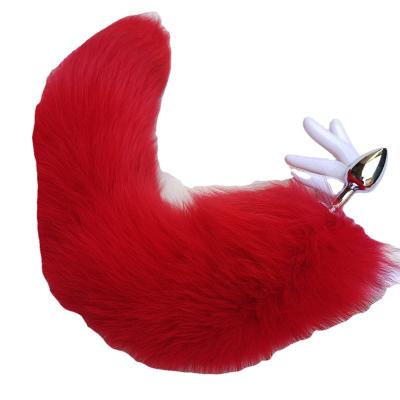 China Metal Adult Dismountable Colorful Butt Stimulation Plug Insert Anal Fox Tail Anal Plug For Female for sale