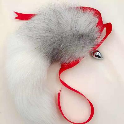 China Real Touch Feeling Wang Wu Fur Factory Direct Factory DirectInsert Ladies Foxtail Plug for sale