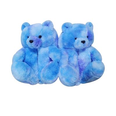 China 2021 Fashion Trend High Quality Plush Bear Slides Animal Shaped Teddy Bear Slides for sale