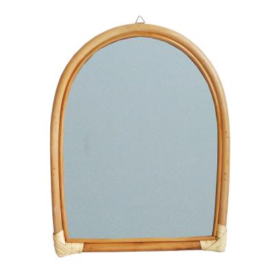 China Mirror Wall Art Home Furniture Dresser Table Bamboo Rattan Arch Ultrafragola Mirror for sale