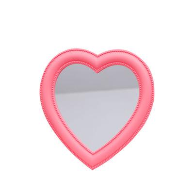 China Web Heart Shaped Celebrity Mirror Student Dormitory Portable Purple Cosmetic Decorative Heart Shaped Mirror for sale