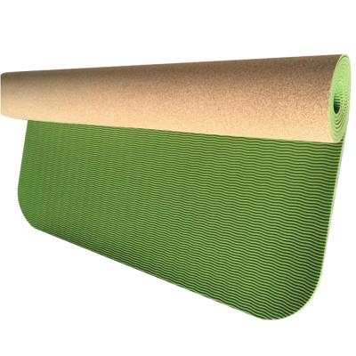 China Body Shaping Gym Pilates Custom Travel Printed Non Slip Thick Cork Eco - Friendly Yoga Mat for sale