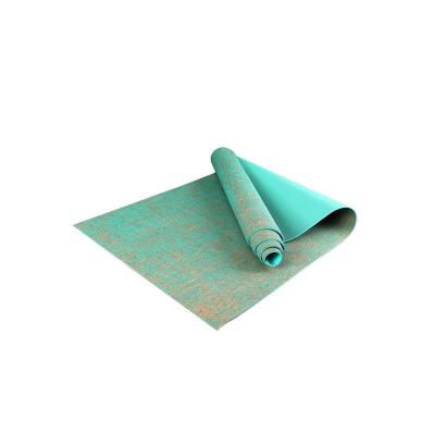 China Body Shaping Custom Pilates Printed Non Slip Gym Hemp Yoga Mat Eco Friendly Thick for sale