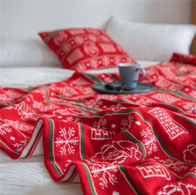 Cina Acrylic Blanket Christmas Throw Blanket Decorative Breathable Soft Throw Blankets For Sofa in vendita