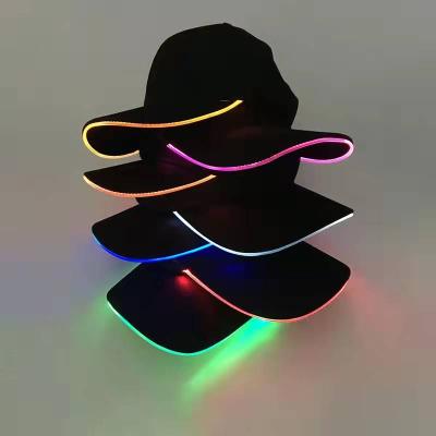 China High Quality Embroidered Single Cotton LED Light Baseball Cap Custom COMMON Hat China Logo Design Summer Sports Baseball for sale