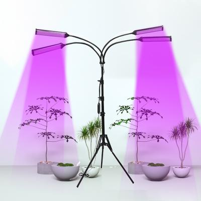 China Seed Starting 4 Head Clip Dimmable LED Grow Light Lamp Plants Grow Tube With Tripod Stand For Indoor Plants for sale