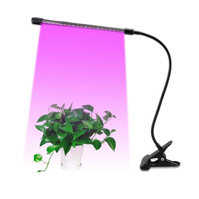 China Seed Starting Color Dimming Desktop Clamp USB Plant Growth Lamp 3 Head Clip Top Led Grow Strip Lights for sale