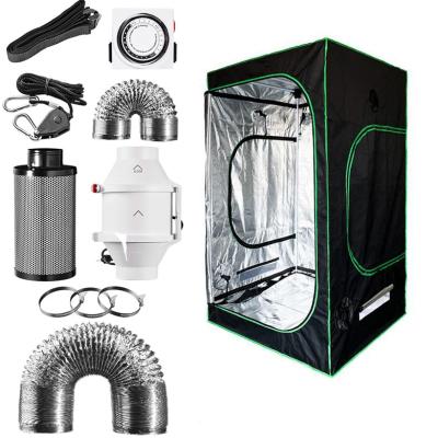 China Easily Assembled 120x120x200cm Dropshipping 600D Indoor Plant Grow Tent with Accessories and Air Exchange System Thermometer for sale