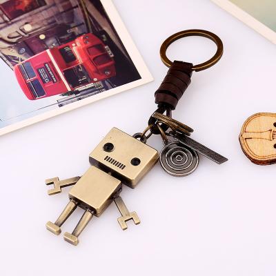 China Cute New Daliy 2022 Cartoon Alloy Metal Robot Car Key Bag Pendant Key Chain for sale