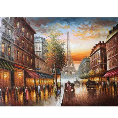 China CLASSIC High Quality Classic Paris Landscape Scene Art Home Decoration Oil Painting On Canvas for sale