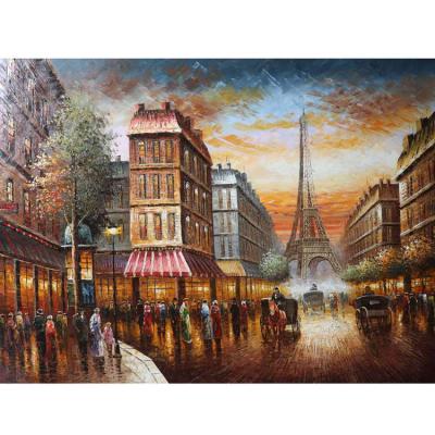 China CLASSIC Handmade Classical Paris Landscape Scene Art Home Decoration Oil Paintings for sale