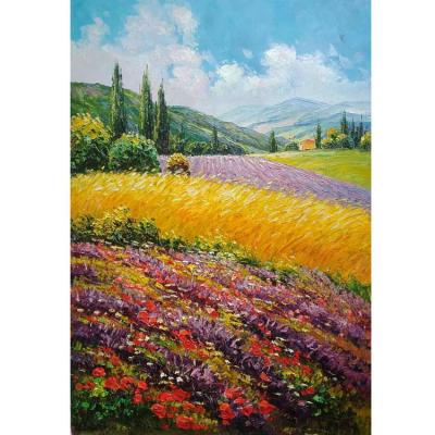 China Beautiful Modern Landscape Series In Summer Sunflower Oil Paintings On Canvas for sale