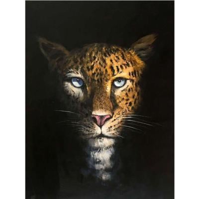 China Modern pure hand painted gold foil wall art decorative painting animal paintings oil painting for sale