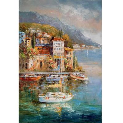 China Modern Hand Painted Seascape Paintings On Canvas Home Decoration Landscape Paintings for sale