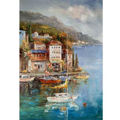 China Modern Manufacturer Wall Art Artwork Seascape Paintings Canvas Decorative Landscape Painting for sale