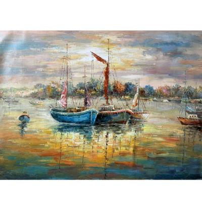 China Modern Acrylic Color Oil Painting Seascape Paintings Canvas Wall Art Landscape Hand Painted Paintings for sale