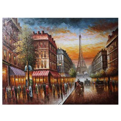 China CLASSIC best-selling high quality classic Paris landscape scene art home decoration oil painting on canvas for sale