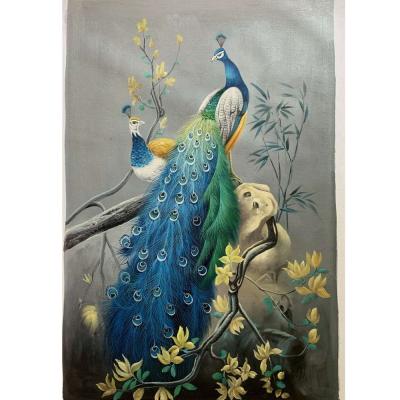 China Modern Hot Sale Peacock Painting Picture Canvas Painting Wall Art for sale