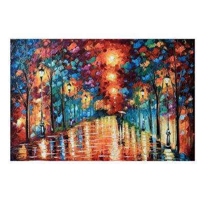 China Traditional Modern Abstract Tree Landscape Oil Painting Decorative Chinese Living Room Wall Art for sale