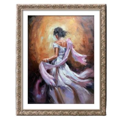 China Hand-painted production traditional good quality dancer print beauty girl lady oil painting bedroom decoration for sale