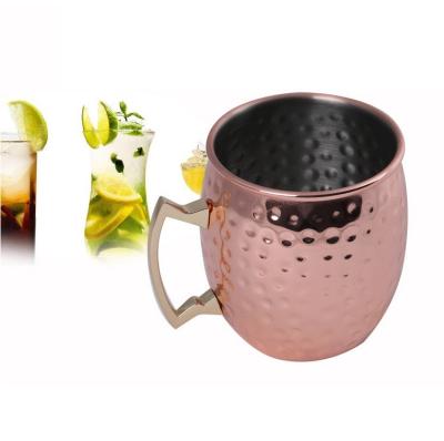 China CLASSIC Copper Plated Moscow Mule Copper Mug Stainless Steel Mug Engraved Beer Drinking Mug for sale