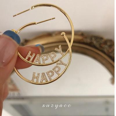 China TRENDY korean fashion simple circle earrings gold dangle earrings metal vintage jewelry 2022 earrings for women for sale